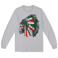 Moon Dust mexican indian headdress with skull Long Sleeve Tee - RanaPortraitStore