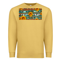 Antique Gold aztec sunflower cowhide license plate Premium Sweatshirt - Artiststas