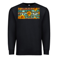 Black aztec sunflower cowhide license plate Premium Sweatshirt - Artiststas