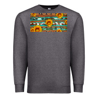 Charcoal Heather aztec sunflower cowhide license plate Premium Sweatshirt - Artiststas