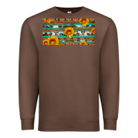 Chestnut aztec sunflower cowhide license plate Premium Sweatshirt - Artiststas