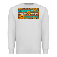 Dove Grey aztec sunflower cowhide license plate Premium Sweatshirt - Artiststas