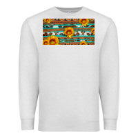 Oatmeal Heather aztec sunflower cowhide license plate Premium Sweatshirt - Artiststas