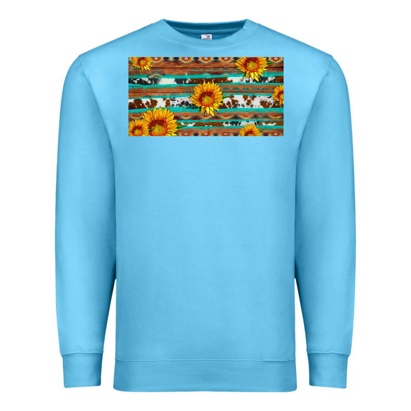 Aztec Sunflower Cowhide License Plate Premium Sweatshirt by Artiststas | Teevron