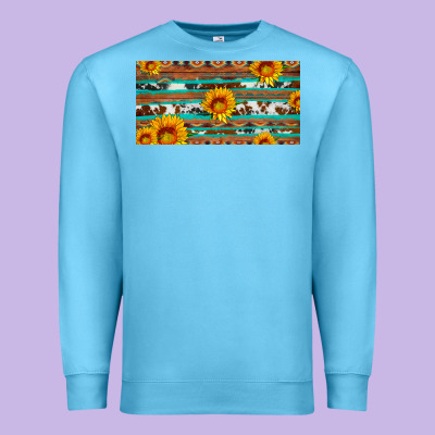 Aztec Sunflower Cowhide License Plate Premium Sweatshirt Designed By Artiststas