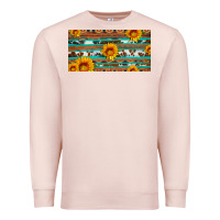 Pale Pink aztec sunflower cowhide license plate Premium Sweatshirt - Artiststas