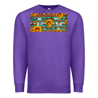 Purple aztec sunflower cowhide license plate Premium Sweatshirt - Artiststas