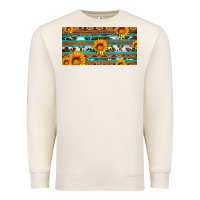 Sandshell aztec sunflower cowhide license plate Premium Sweatshirt - Artiststas