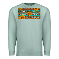 Seafoam aztec sunflower cowhide license plate Premium Sweatshirt - Artiststas