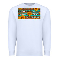 White aztec sunflower cowhide license plate Premium Sweatshirt - Artiststas