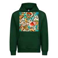 Forest Green western indian coffee cups with aztec seamless pattern bbs Urban Hoodie - BundleAndBundleShop