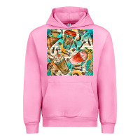 Fuchsia Pink western indian coffee cups with aztec seamless pattern bbs Urban Hoodie - BundleAndBundleShop