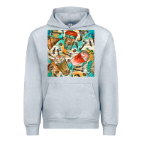 Heather Grey western indian coffee cups with aztec seamless pattern bbs Urban Hoodie - BundleAndBundleShop