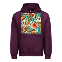 Mauve Wine western indian coffee cups with aztec seamless pattern bbs Urban Hoodie - BundleAndBundleShop
