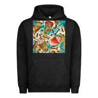 Pigment Black western indian coffee cups with aztec seamless pattern bbs Urban Hoodie - BundleAndBundleShop
