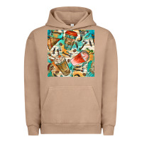 Pigment Burro western indian coffee cups with aztec seamless pattern bbs Urban Hoodie - BundleAndBundleShop