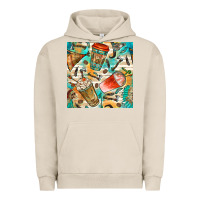 Pigment French Oak western indian coffee cups with aztec seamless pattern bbs Urban Hoodie - BundleAndBundleShop