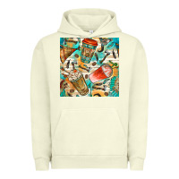 Pigment Pistachio western indian coffee cups with aztec seamless pattern bbs Urban Hoodie - BundleAndBundleShop