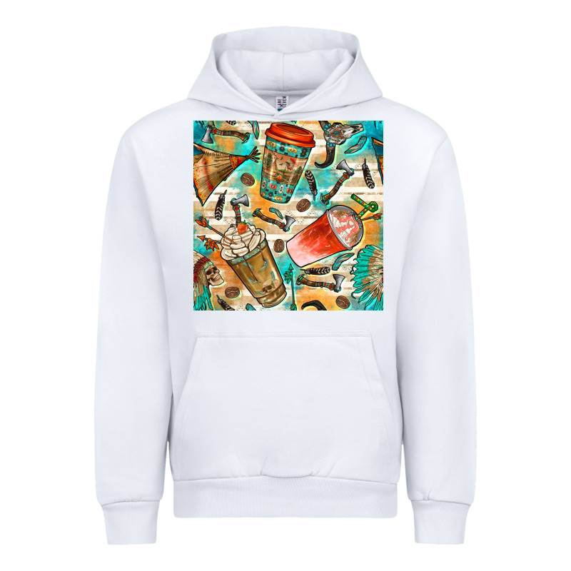 Western Indian Coffee Cups With Aztec Seamless Pattern Bbs Urban Hoodie by BundleAndBundleShop | Teevron