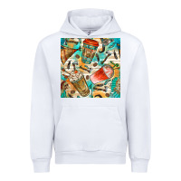 White western indian coffee cups with aztec seamless pattern bbs Urban Hoodie - BundleAndBundleShop
