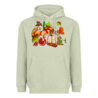 Matcha pumpkins daisies and fall leaf's ado Heavyweight Hoodie - AdoDesignShop