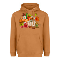 Meerkat pumpkins daisies and fall leaf's ado Heavyweight Hoodie - AdoDesignShop