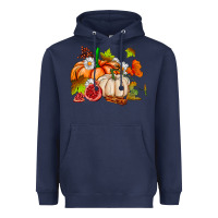 Pumpkins Daisies And Fall Leaf's Ado Heavyweight Hoodie | Teevron