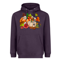 Plum pumpkins daisies and fall leaf's ado Heavyweight Hoodie - AdoDesignShop