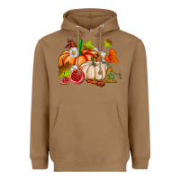 Toasted Coconut pumpkins daisies and fall leaf's ado Heavyweight Hoodie - AdoDesignShop