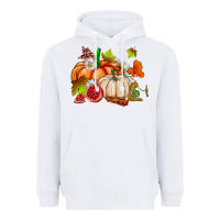 White pumpkins daisies and fall leaf's ado Heavyweight Hoodie - AdoDesignShop