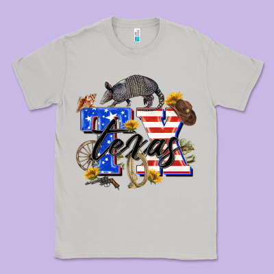 Texas Tx Classic Tee Designed By Zillion Design Studio