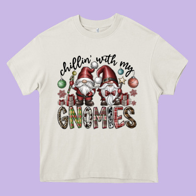 Chillin With My Gnomies Heavy Core Tee Designed By Cowhidedigitalart