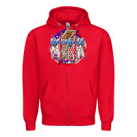 Red baseball mama Zipper Hoodie - RacoonDesign