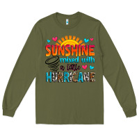 Army Green sunshine mixed with a little hurricane Long Sleeve Tee - Zillion Design Studio