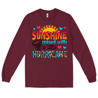 Burgundy sunshine mixed with a little hurricane Long Sleeve Tee - Zillion Design Studio