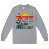 Heather Grey sunshine mixed with a little hurricane Long Sleeve Tee - Zillion Design Studio