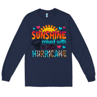 Navy sunshine mixed with a little hurricane Long Sleeve Tee - Zillion Design Studio