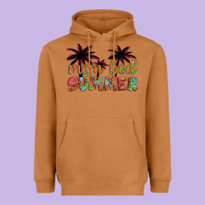Mom Bod Summer With Palms Heavyweight Hoodie Designed By Artiststas