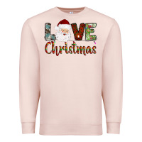 Pale Pink love christmas Premium Sweatshirt - AdoDesignShop