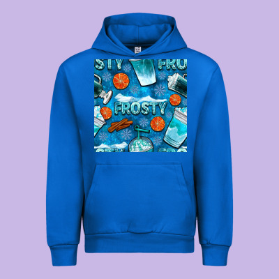 Winter Frosty Coffee Cups And Snow Seamless Pattern Bbs Urban Hoodie Designed By Bundleandbundleshop