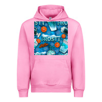 Fuchsia Pink winter frosty coffee cups and snow seamless pattern bbs Urban Hoodie - BundleAndBundleShop