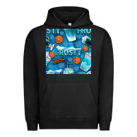 Pigment Black winter frosty coffee cups and snow seamless pattern bbs Urban Hoodie - BundleAndBundleShop