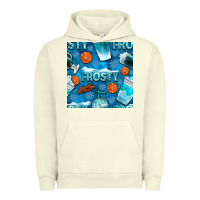 Pigment Pistachio winter frosty coffee cups and snow seamless pattern bbs Urban Hoodie - BundleAndBundleShop
