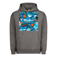 Pigment Tornado winter frosty coffee cups and snow seamless pattern bbs Urban Hoodie - BundleAndBundleShop