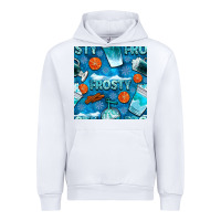 White winter frosty coffee cups and snow seamless pattern bbs Urban Hoodie - BundleAndBundleShop