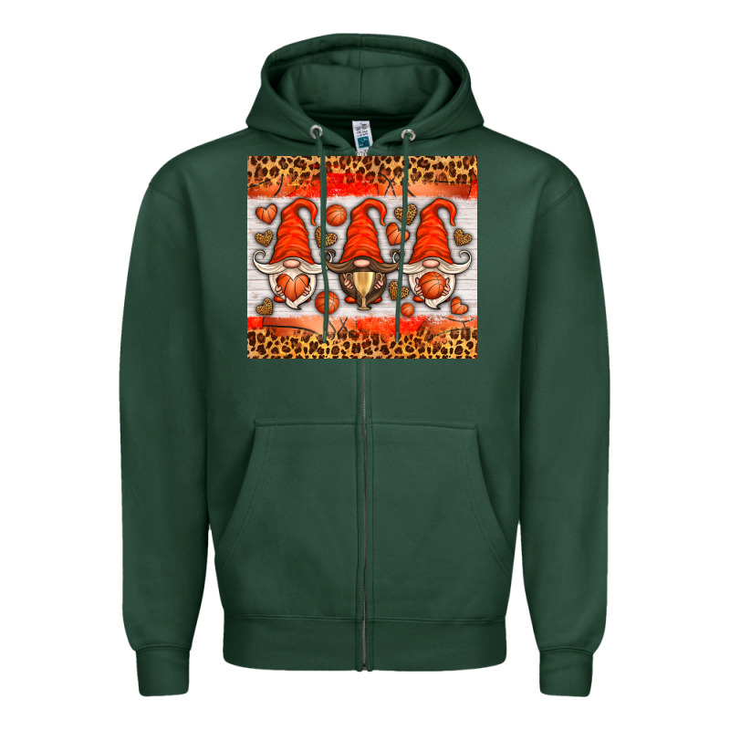 Basketball Gnome Zipper Hoodie by HRA Design Shop | Teevron