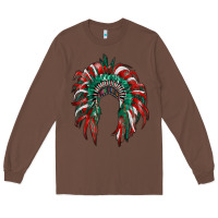 Chestnut mexican flag indian headdress Long Sleeve Tee - RanaPortraitStore