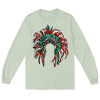 Matcha mexican flag indian headdress Long Sleeve Tee - RanaPortraitStore