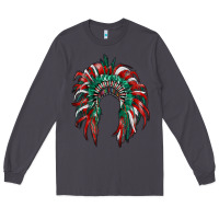 Smoke mexican flag indian headdress Long Sleeve Tee - RanaPortraitStore