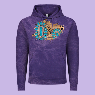 Gemstone Wood Leopard Patch Vintage Hoodie Designed By Adodesignshop